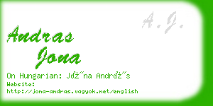 andras jona business card